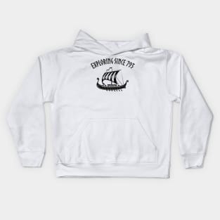 Vikings Scandinavia Dragon Boat Humor Kids Hoodie